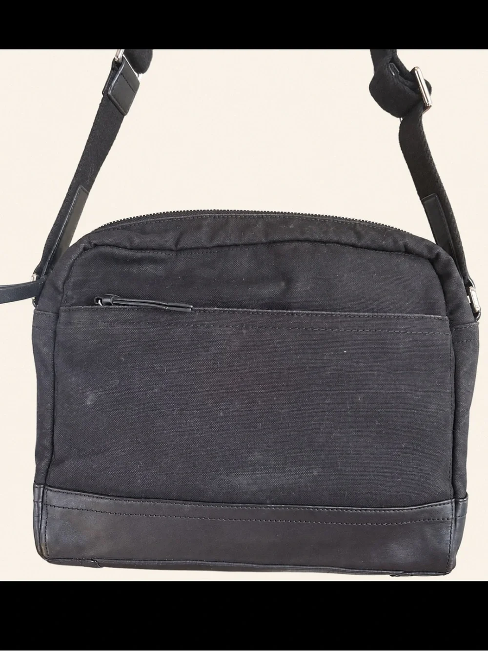 Coach Black Canvas Crossbody Messenger Bag
